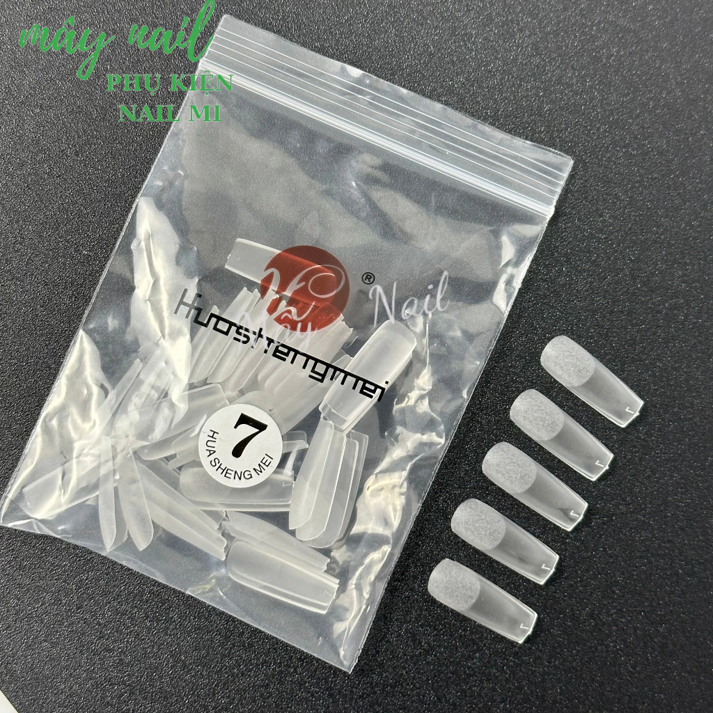 Móng úp lẻ size vuông nhám trong
