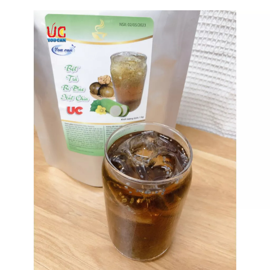 TRÀ BÍ ĐAO HẠTCHIA HÒA TAN UC hàng chính hãng/ Bột trà hoa quả PHA SẴN SIÊU NHANH thơm ngon chuẩn vị.