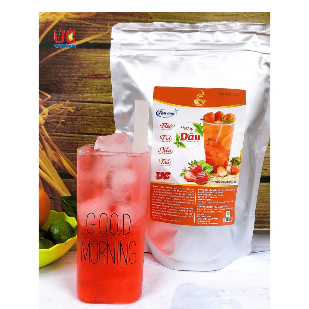 TRÀ DÂU HÒA TAN UC hàng chính hãng/ Bột trà hoa quả PHA SẴN SIÊU NHANH thơm ngon chuẩn vị.