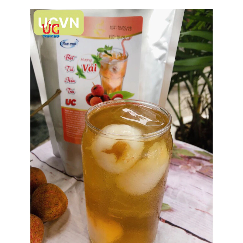 TRÀ VẢI HÒA TAN UC hàng chính hãng/ Bột trà hoa quả PHA SẴN SIÊU NHANH thơm ngon chuẩn vị.