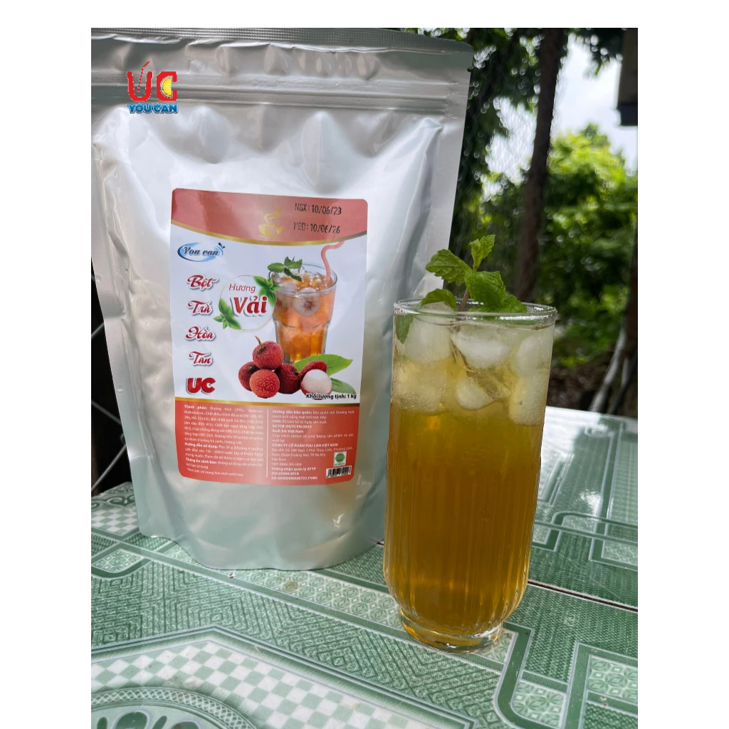 TRÀ VẢI HÒA TAN UC hàng chính hãng/ Bột trà hoa quả PHA SẴN SIÊU NHANH thơm ngon chuẩn vị.