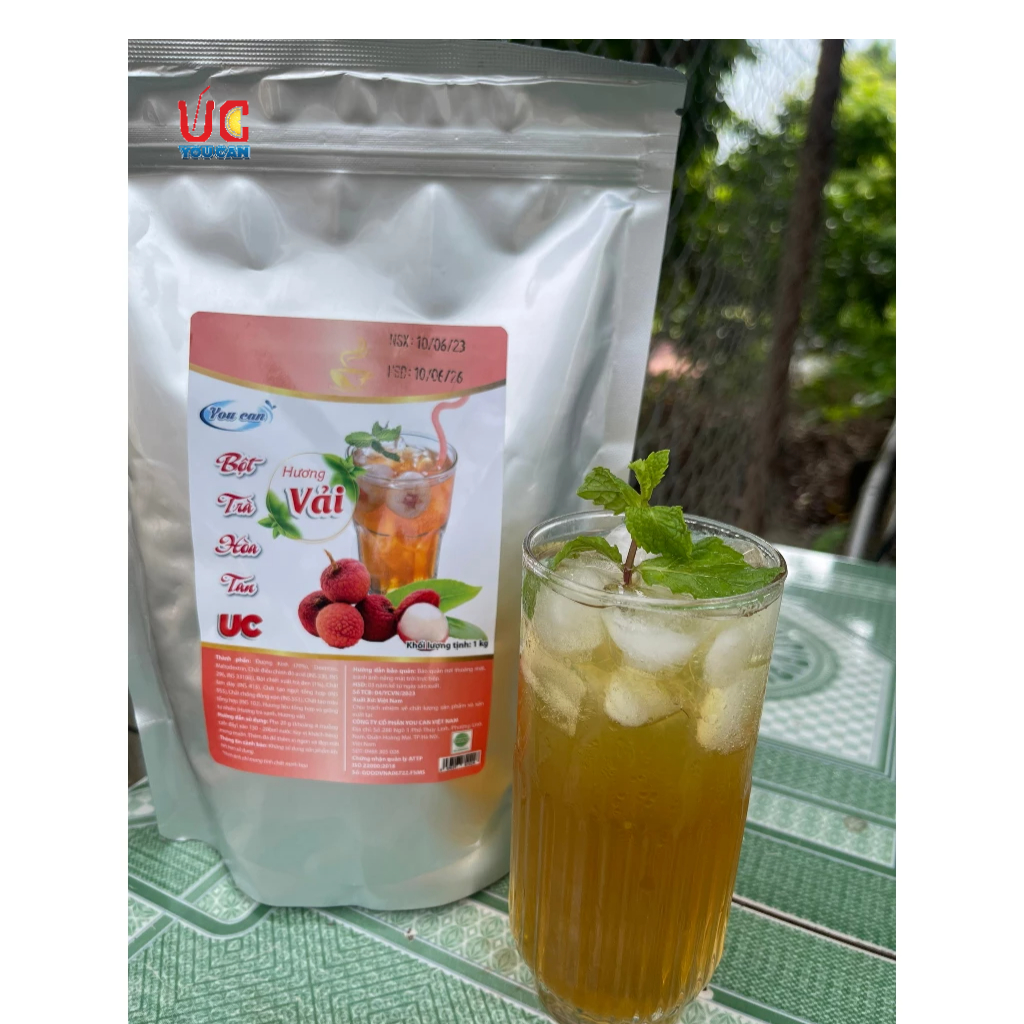 TRÀ VẢI HÒA TAN UC hàng chính hãng/ Bột trà hoa quả PHA SẴN SIÊU NHANH thơm ngon chuẩn vị.