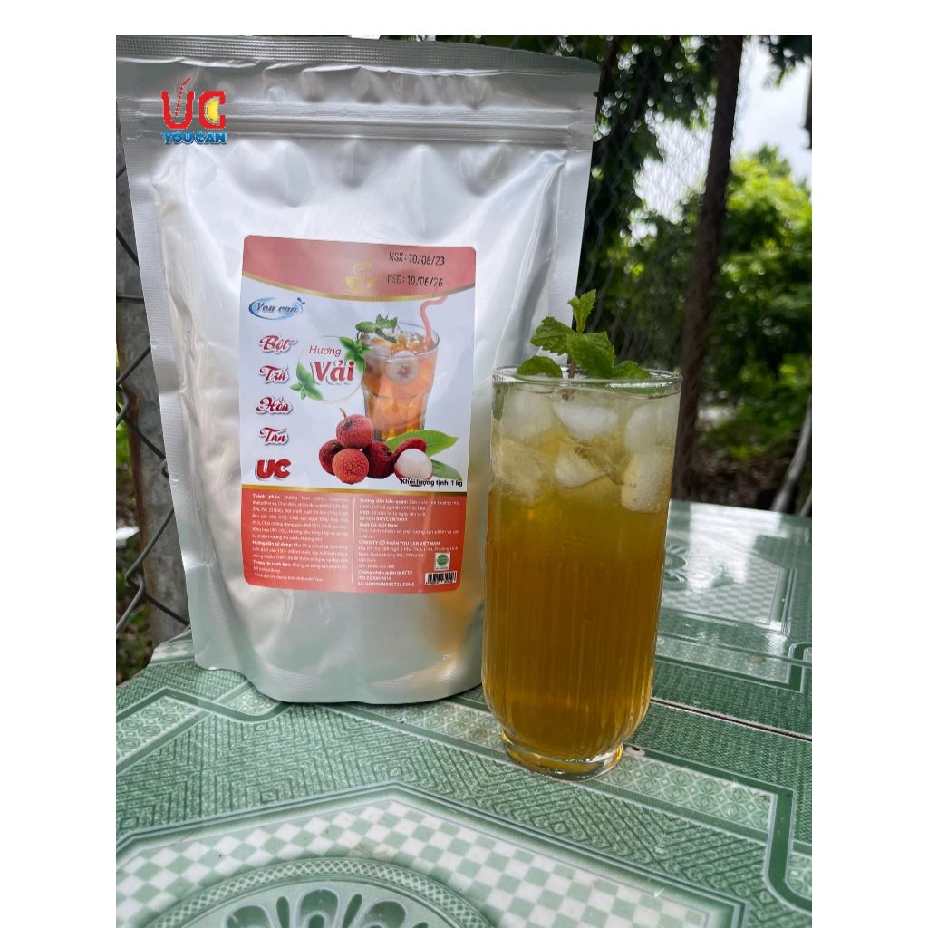 TRÀ VẢI HÒA TAN UC hàng chính hãng/ Bột trà hoa quả PHA SẴN SIÊU NHANH thơm ngon chuẩn vị.