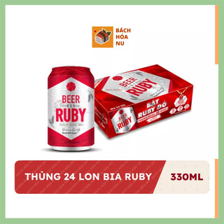 Thùng 24 lon bia ruby đỏ 330ml