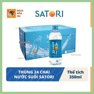 Thùng 24 chai nước tinh khiết hoàn lưu khoáng Satori 350ml - 24 chai nước suối Satori 350ml