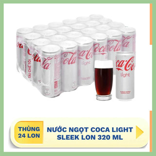 [Hỏa tốc] Thùng 24 lon nước ngọt Coca Cola Light 320ml