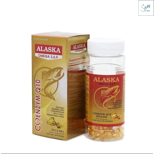 Viên dầu cá Alaska Omega 3-6-9 Coenzym Q10 lọ 100 viên