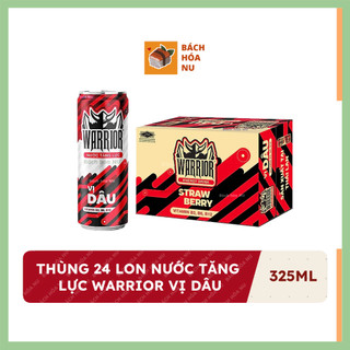 [Hỏa tốc] Thùng 24 lon nước tăng lực Warrior hương dâu