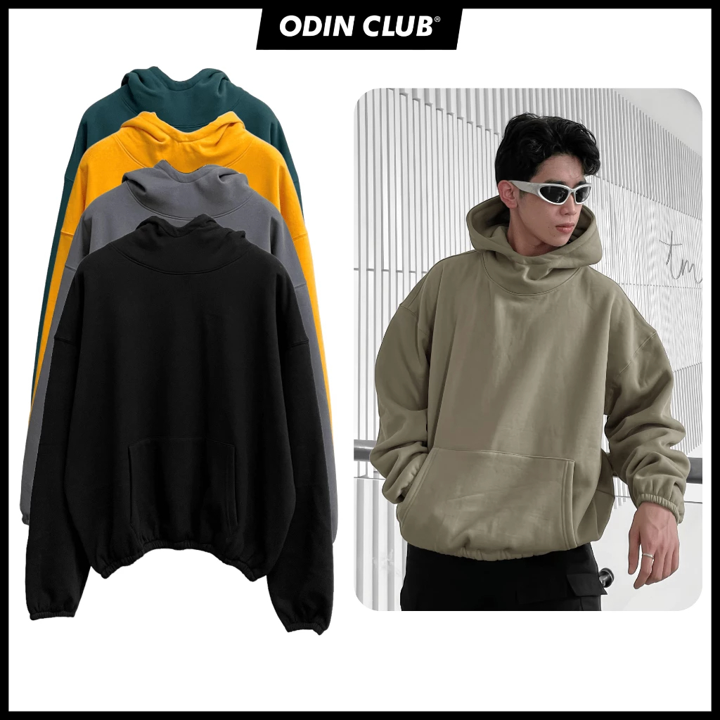 Áo Hoodie Wizzy ODIN CLUB, Áo khoác có mũ form rộng nam nữ unisex chất liệu nỉ bông, Local Brand ODIN CLUB