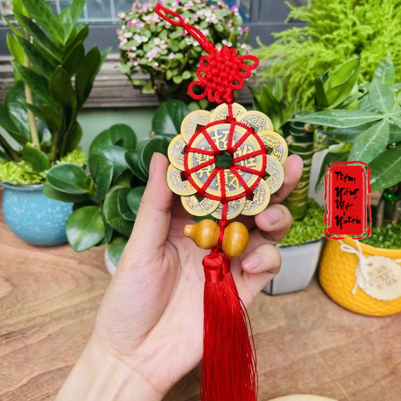 Treo xe Hoa Mai mix Hồ Lô gỗ hoàng dương ☯ Hợp ngũ mệnh ☯ May Mắn, Sức Khoẻ, Tài Lộc, Bình An