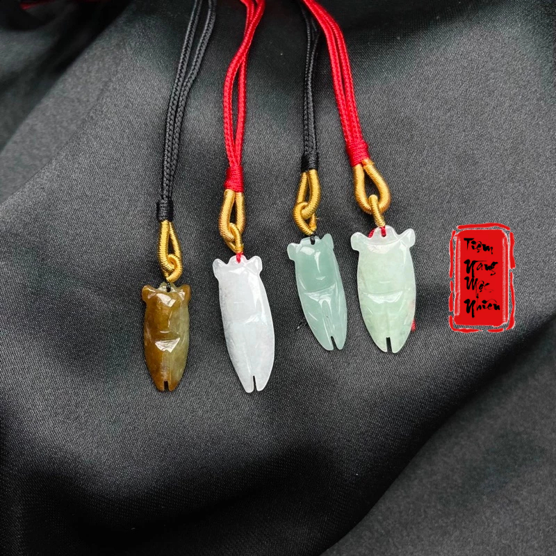 Dây đeo cổ Ve sầu ngọc - Cầu học hành, công danh, thi cử, sự nghiệp ☯ Hợp Ngũ Mệnh ☯ Hộ Thân, Bình An, Vạn Sự Hanh Thông
