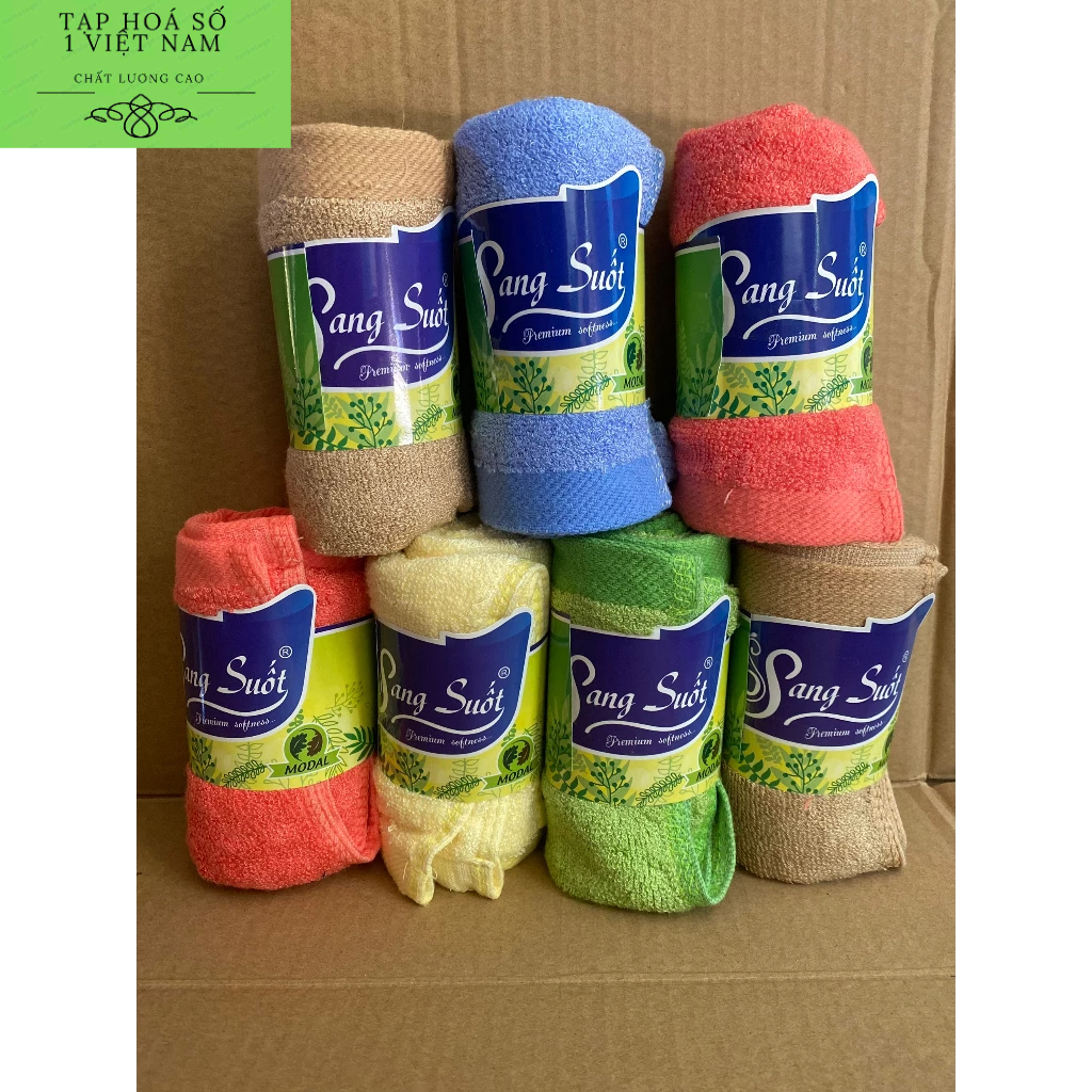 Khăn Mặt Sợi Tre Cao cấp 30X50cm , Không Phai àu Khi Sử Dụng