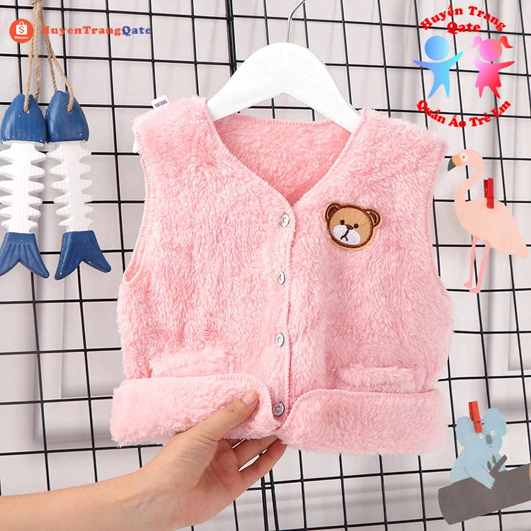 Áo khoác gile nhung Lông Cừu 2 mặt cho ❥ Bé Trai ❥ Bé Gái ❥ Hàng Quảng Châu ❥ chất bền đẹp ❥ sành điệu