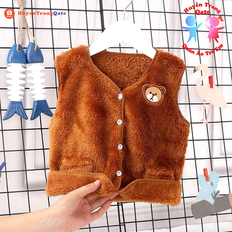 Áo khoác gile nhung Lông Cừu 2 mặt cho ❥ Bé Trai ❥ Bé Gái ❥ Hàng Quảng Châu ❥ chất bền đẹp ❥ sành điệu