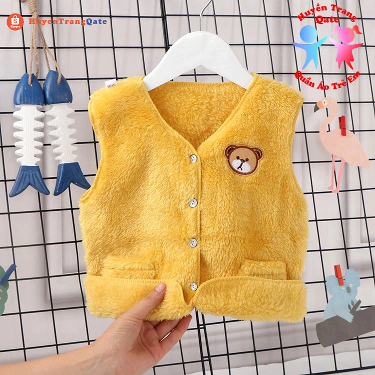 Áo khoác gile nhung Lông Cừu 2 mặt cho ❥ Bé Trai ❥ Bé Gái ❥ Hàng Quảng Châu ❥ chất bền đẹp ❥ sành điệu