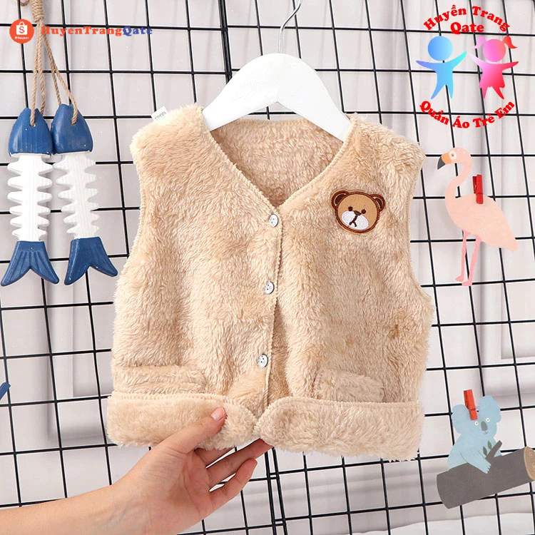 Áo khoác gile nhung Lông Cừu 2 mặt cho ❥ Bé Trai ❥ Bé Gái ❥ Hàng Quảng Châu ❥ chất bền đẹp ❥ sành điệu