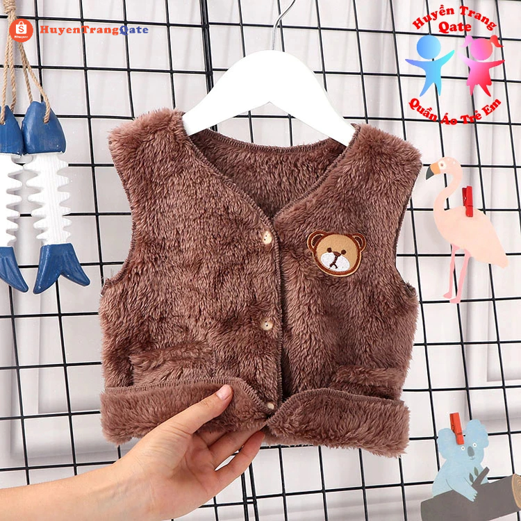 Áo khoác gile nhung Lông Cừu 2 mặt cho ❥ Bé Trai ❥ Bé Gái ❥ Hàng Quảng Châu ❥ chất bền đẹp ❥ sành điệu