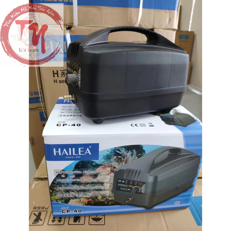 Máy sủi khí oxy tích điện HAILEA CP-40, 8W-40L/min chuyên dụng cho hồ cá koi cá cảnh