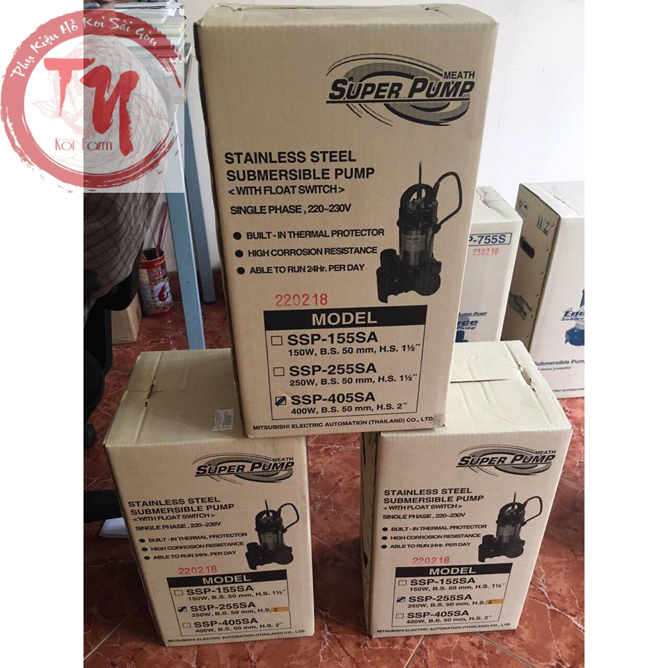 Máy bơm chìm không gỉ MITSUBISHI SSP-255SA 1/3HP  bảo hành 12 tháng