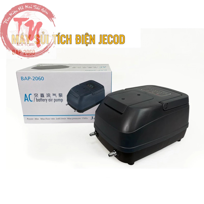 Máy sủi oxy tích điện cho hồ cá JECOD BAP-1080 , BAP-2050 , BAP-2060