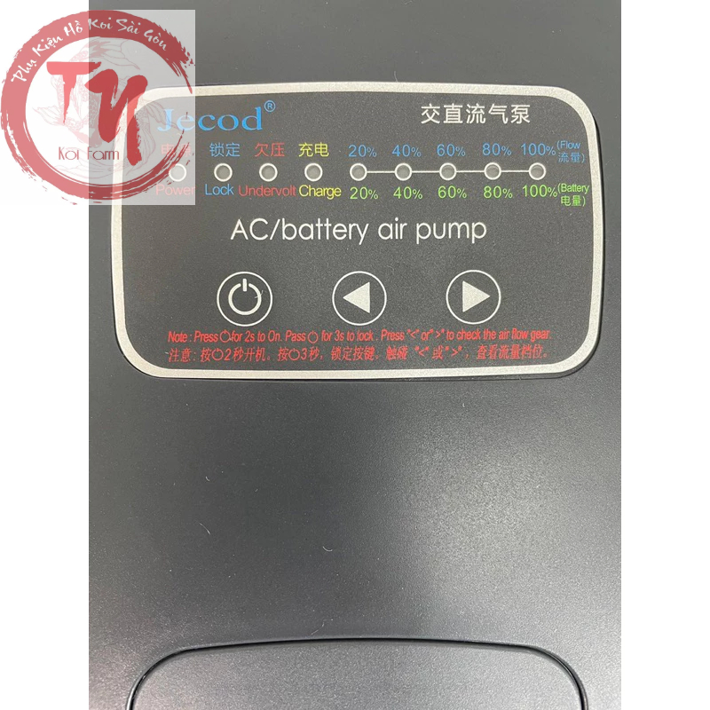 Máy sủi oxy tích điện cho hồ cá JECOD BAP-1080 , BAP-2050 , BAP-2060