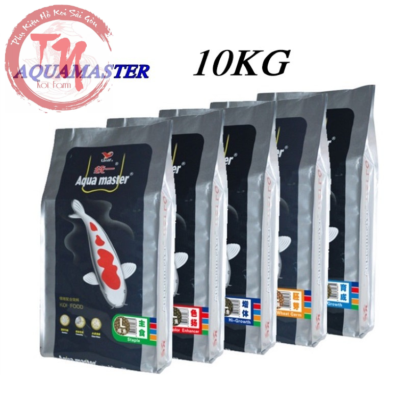 Thức ăn cá Koi hạt chìm Siêu tăng trưởng Aquamaster Higrowth Sinking bao 10kg size L