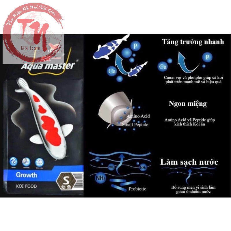 Thức ăn cho cá Koi Aquamaster túi 1kg