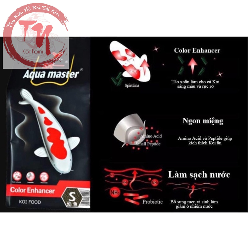 Thức ăn cho cá Koi Aquamaster túi 1kg