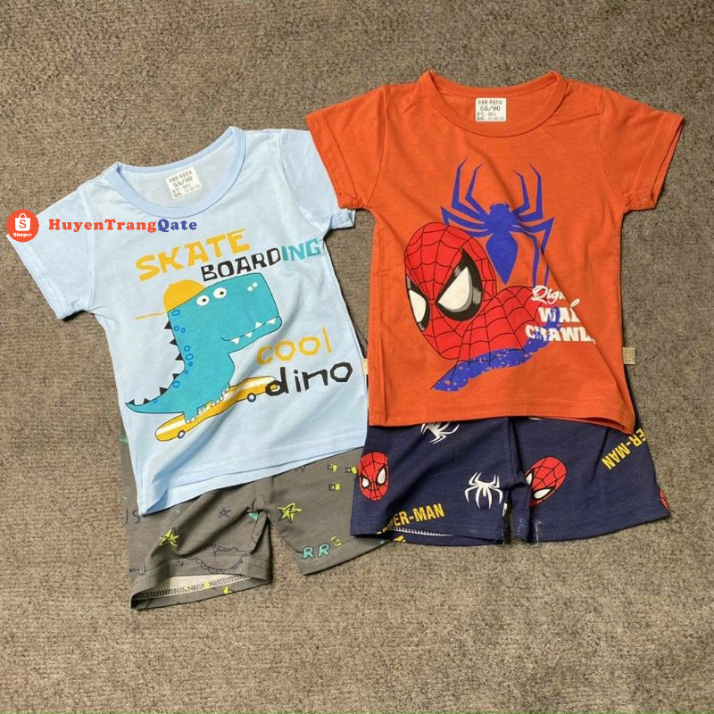 Bộ Cotton lạnh xuất hàn cho bé gái và bé trai cao cấp 8-40kg