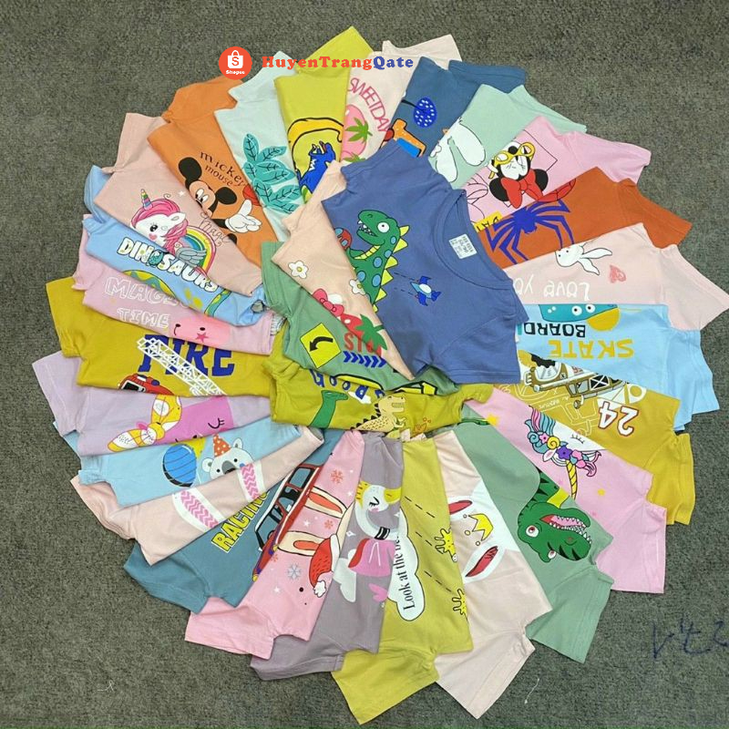 Bộ Cotton lạnh xuất hàn cho bé gái và bé trai cao cấp 8-40kg