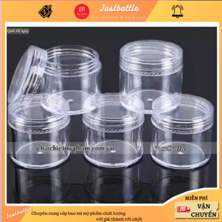 Hũ Chiết Mỹ Phẩm Nhựa Tròn Trong Suốt Nắp Có Lót 3G 5G 10G 20G 30G 50G 100G 🍀 Hủ Chiếc Mĩ Phẩm Nhỏ Mini Nhập Khẩu