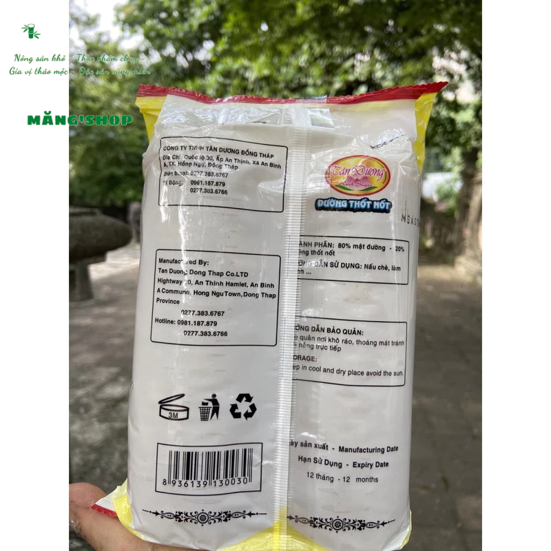 Đường thốt nốt Tân Dương gói 1kg