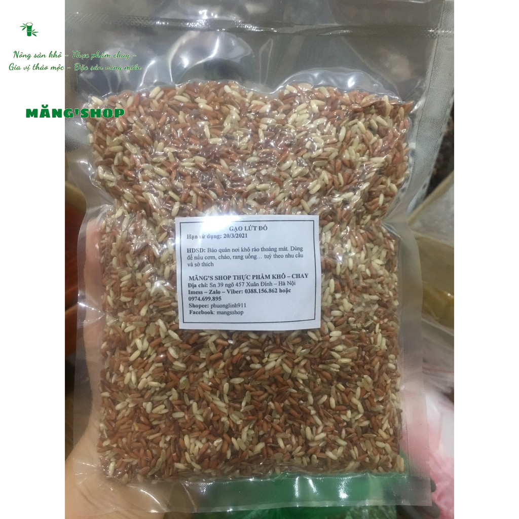 Gạo lứt các loại: Huyết rồng - Đen - Đỏ dẻo- Đỏ khô gói 1kg Hút chân không