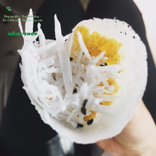 Bánh tráng bò bía đậu xanh