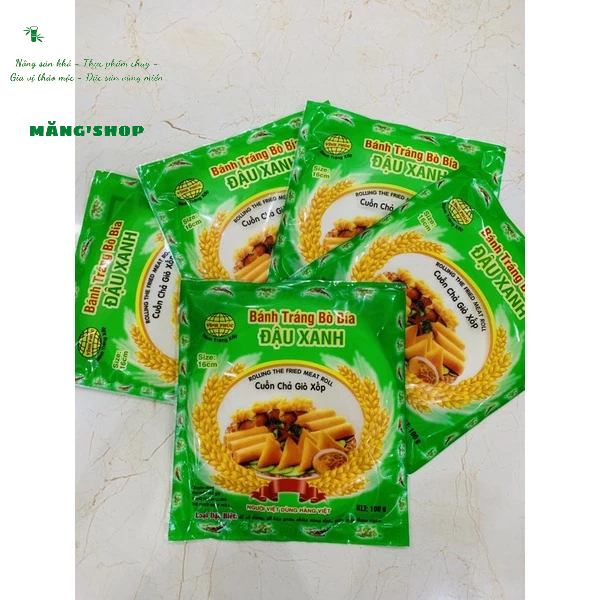 Bánh tráng bò bía đậu xanh