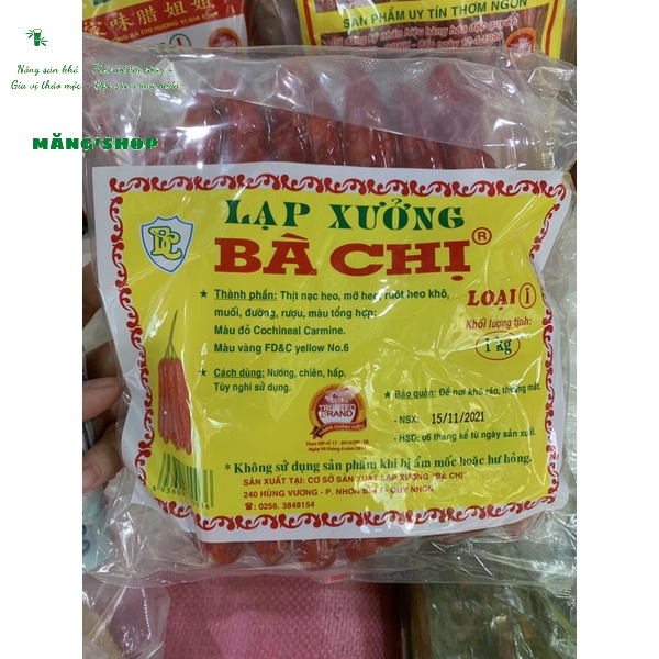 Lạp xưởng Bà Chị gói 1kg