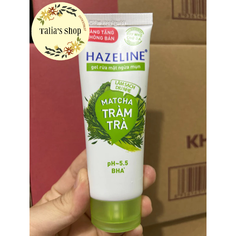 15g - Gel rửa mặt Hazeline Matcha tràm trà cho DA DẦU MỤN, NHẠY CẢM