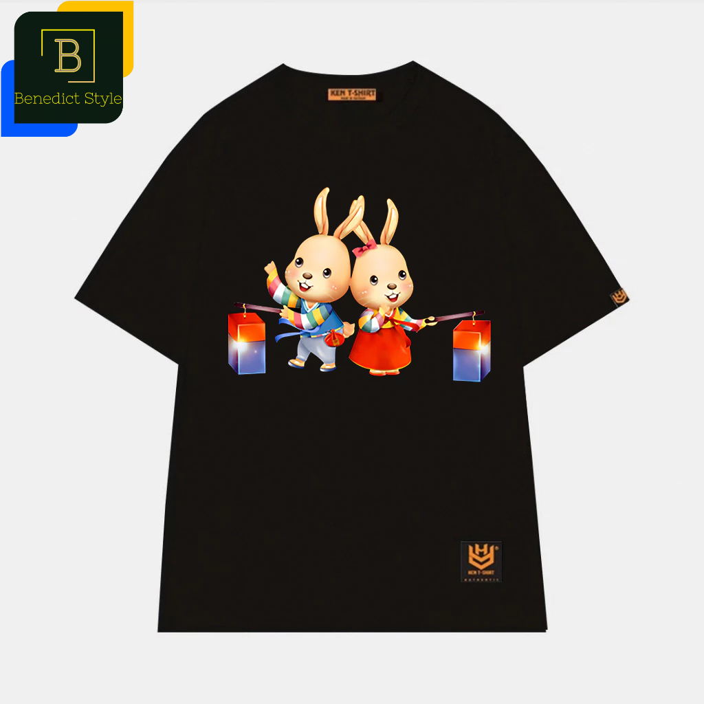 Áo thun unisex đôi Thỏ Ngọc rước đèn Trung Thu Mid Autumn festival Shirt BND376