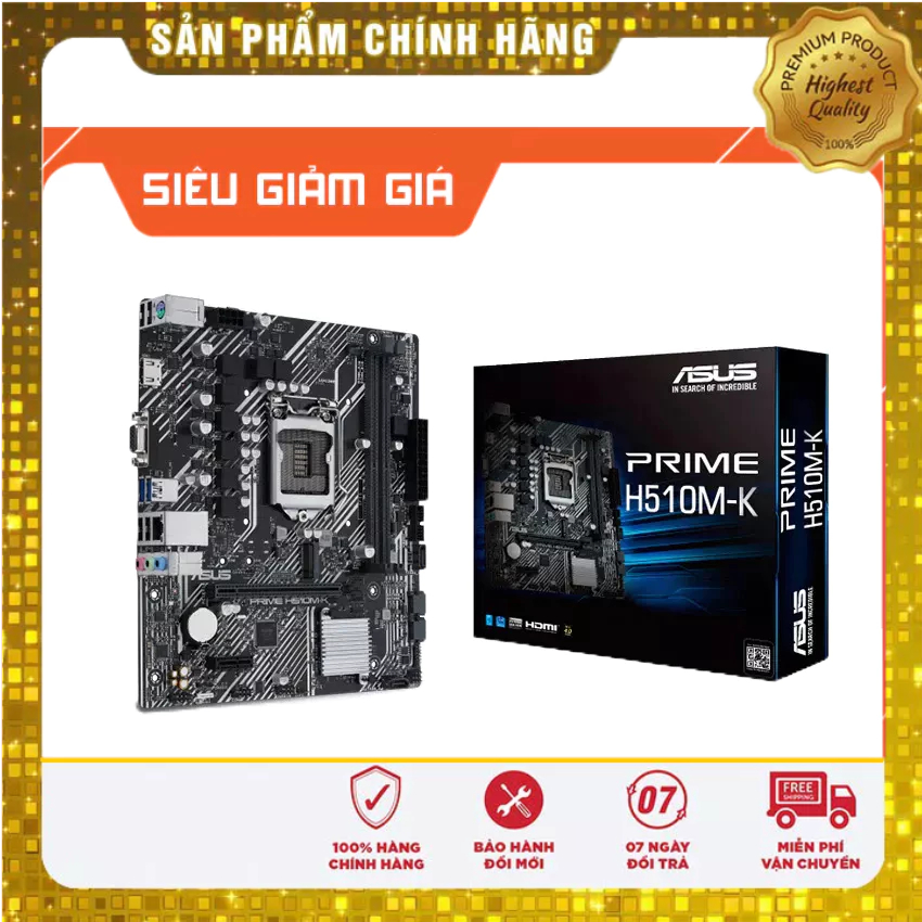 Main ASUS Prime H510M-K Socket 1200 2 khe ram hàng chính hãng