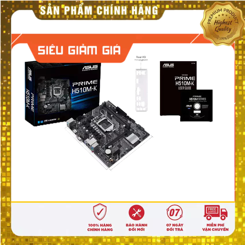Main ASUS Prime H510M-K Socket 1200 2 khe ram hàng chính hãng