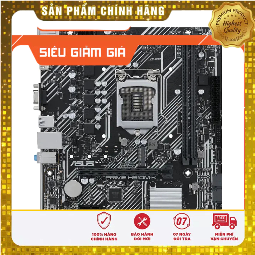 Main ASUS Prime H510M-K Socket 1200 2 khe ram hàng chính hãng