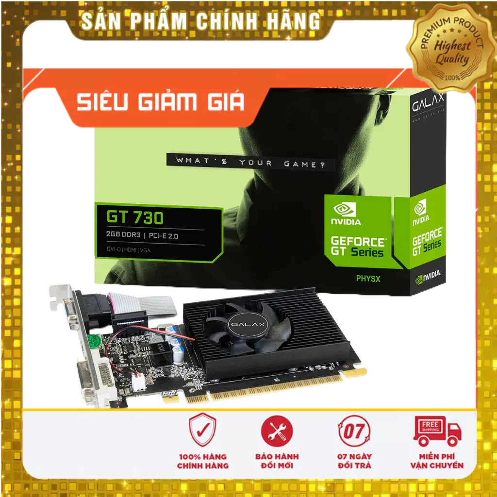 Card màn hình VGA GALAX GEFORCE GT730 4GB - ASUS GT710 2GB DDR3