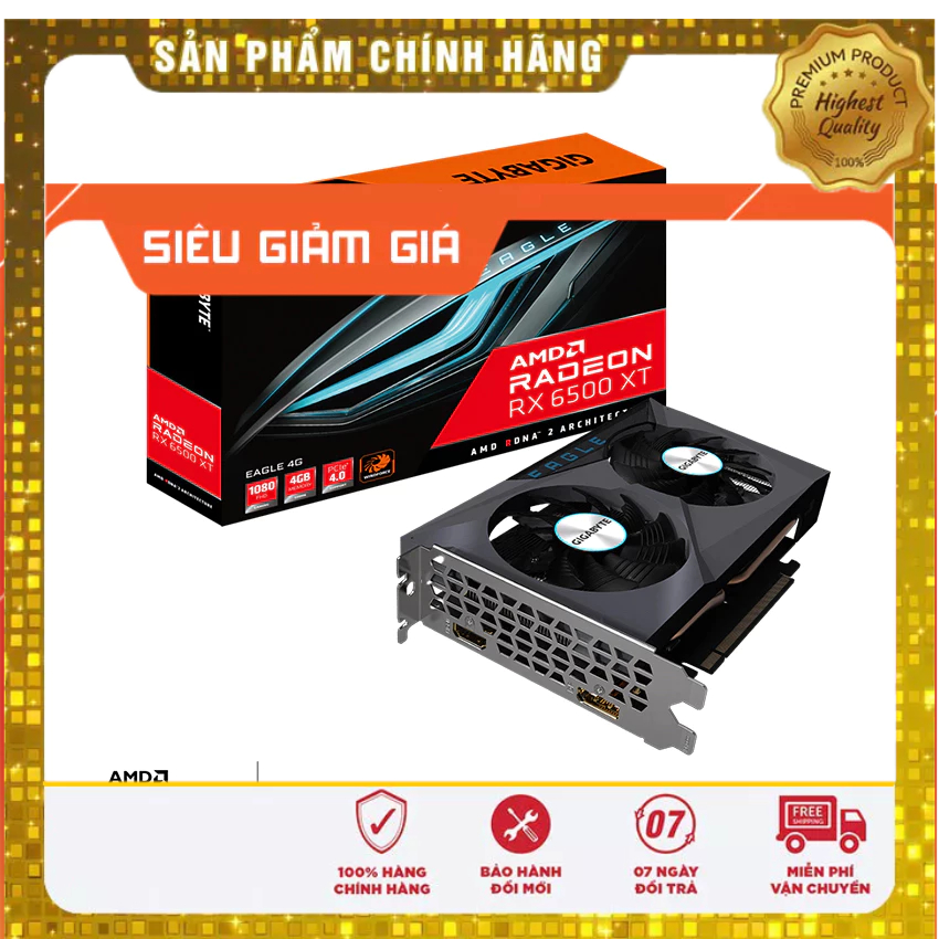 CARD MÀN HÌNH GIGABYTE RX 6500 XT EAGLE-4GD