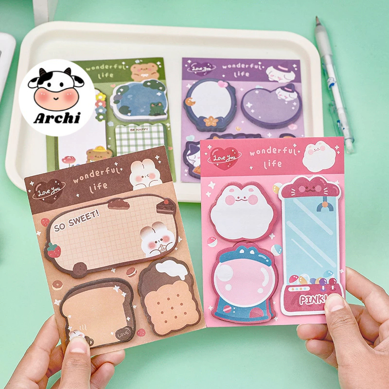 Set 3 món Giấy Note Wonderful Life nhiều mẫu dễ thương, giấy ghi chú