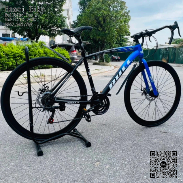 Xe Đạp Tay Cong BULL C400 Mẫu Mới 2023 Khung Nhôm, Bộ Đề Shimano Chính Hãng, Vành 700C Thể Thao, Đùi Đĩa PROWHEEL