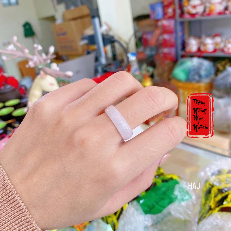 Nhẫn ngọc trắng ☯ Hợp mệnh kim, thuỷ ☯ May Mắn ☯ Sức Khoẻ Tài Lộc