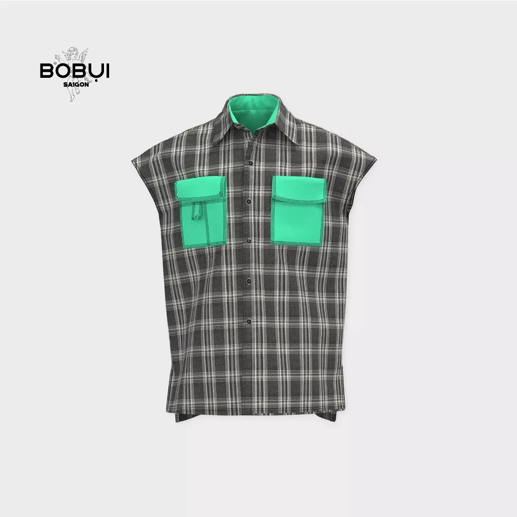 ÁO FLANNEL KHÔNG TAY