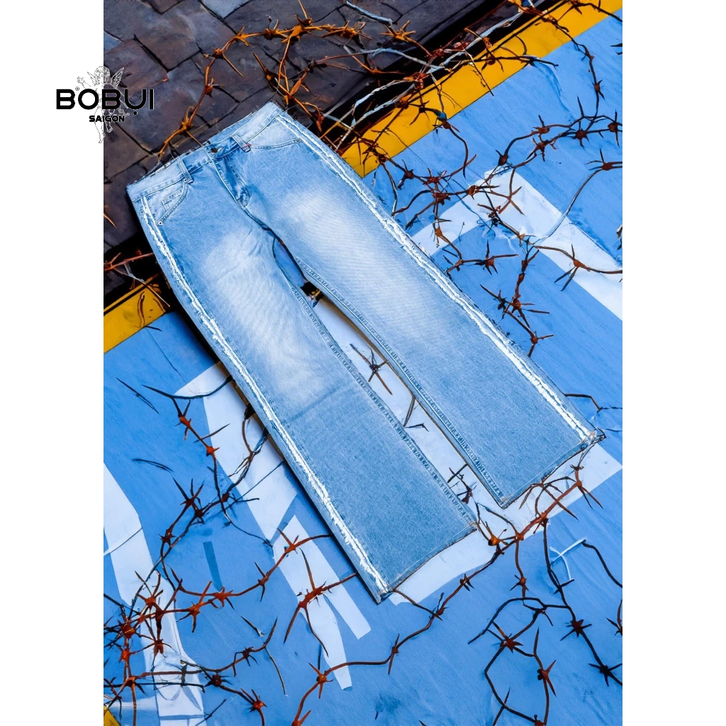 QUẦN JEANS ỐNG LOE/ MÀU XANH