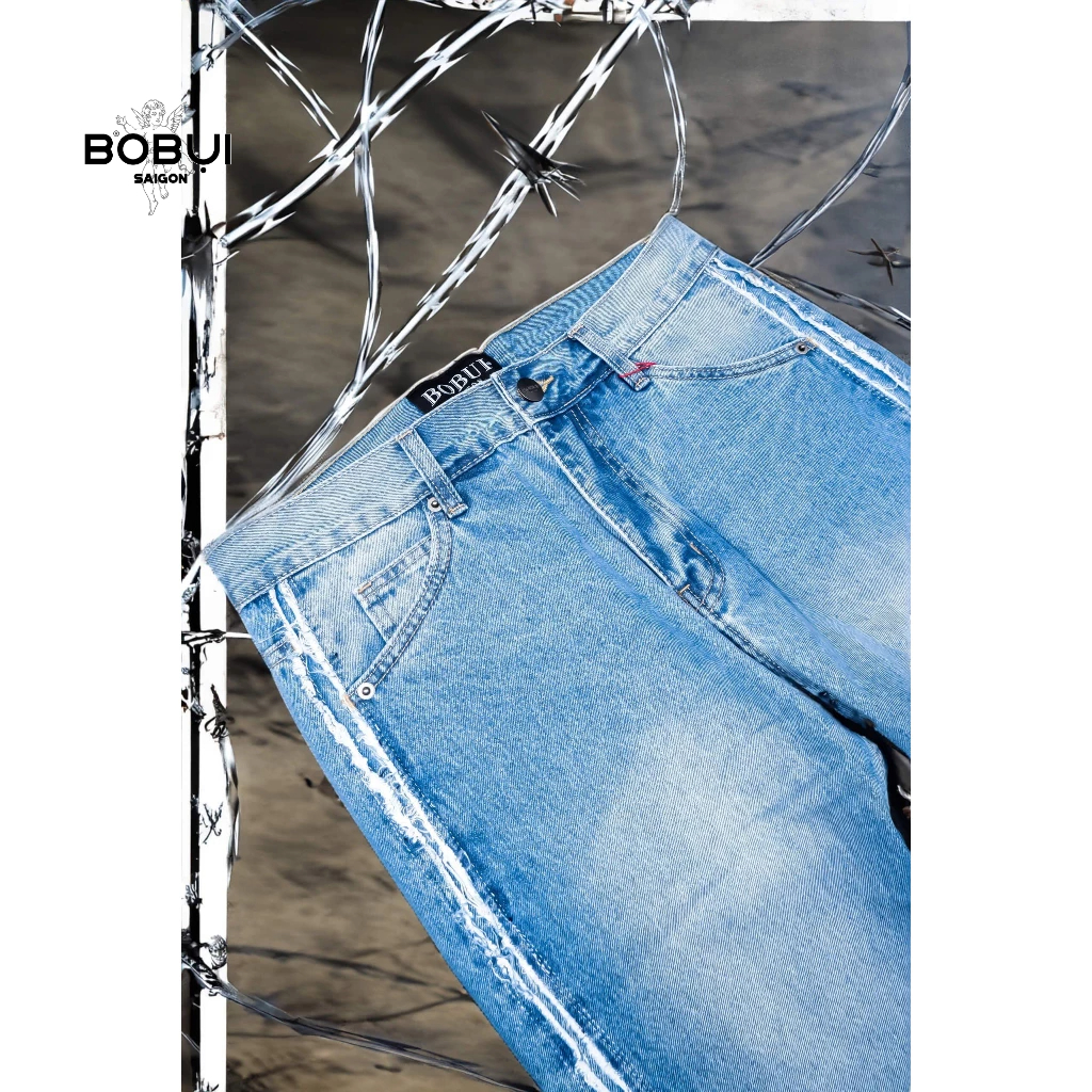 QUẦN JEANS ỐNG LOE/ MÀU XANH