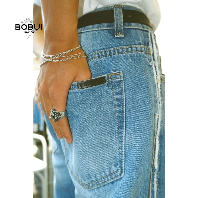 QUẦN JEANS ỐNG LOE/ MÀU XANH